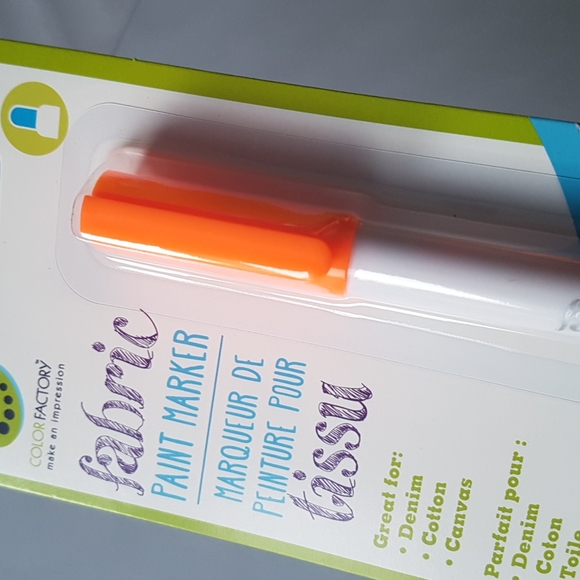 Permanent Fabric Paint Marker (Neon Orange) - Picture 5 of 9
